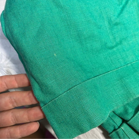 Vintage 100% Linen Shorts Women’s 29 Waist Green For Pete’s Sake 8 Inch 12 - Picture 4 of 9